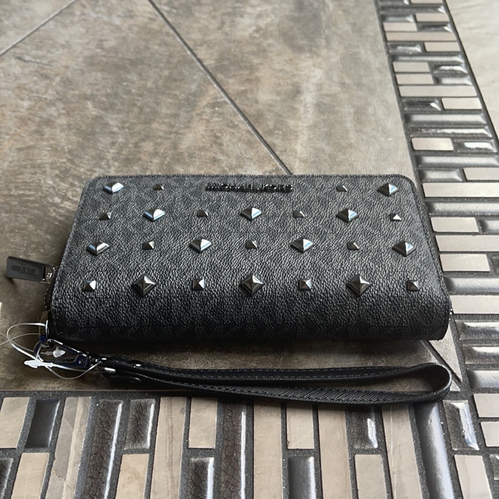 Michael Kors Jet Set Travel Large Flat Multifunctional Phone Case-Wristlet-Wallt - Picture 3 of 6